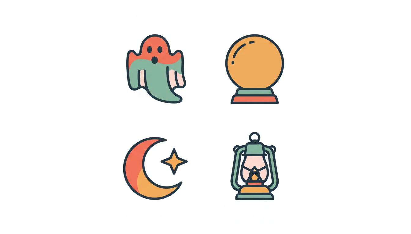 Supernatural vocabulary concepts illustration