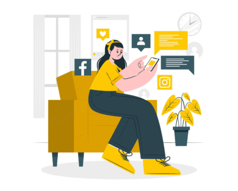 discussing social media