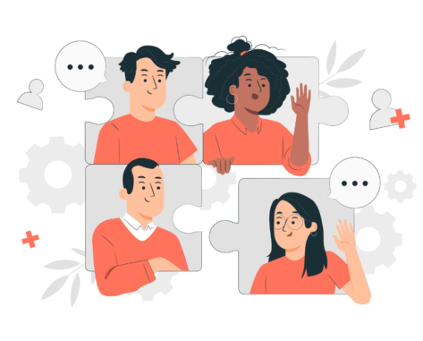 discussing group and individual activities